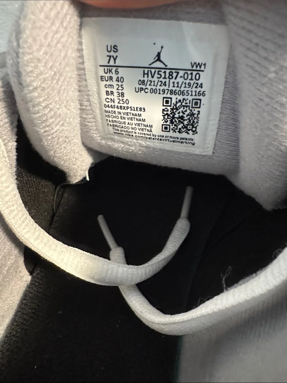 Jordan Black and White Sneakers with Red Jumpman